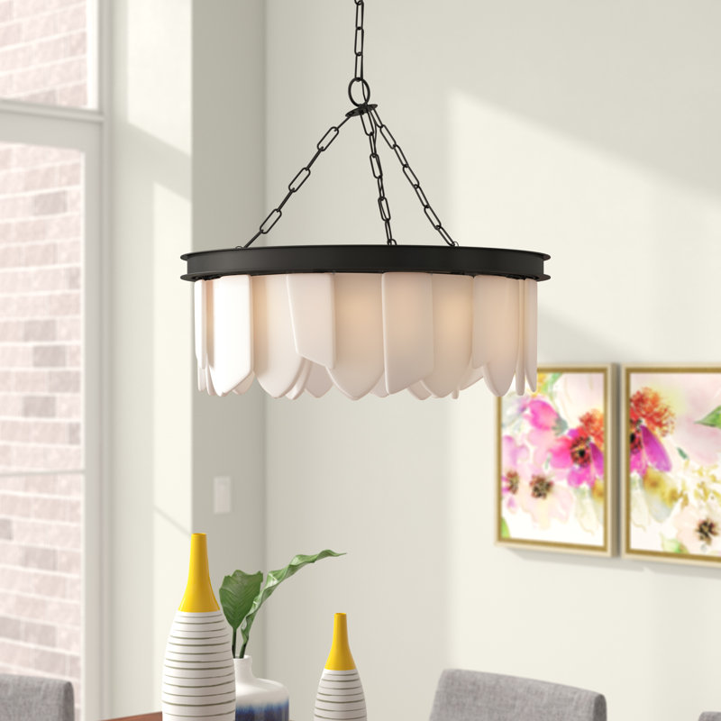 Lustree tambour 6 lumières ombrée Reasor