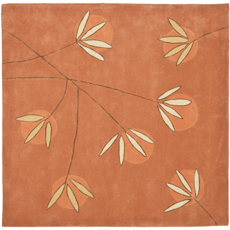 Soho Hand Tufted Wool Floral Rug, Square 8'