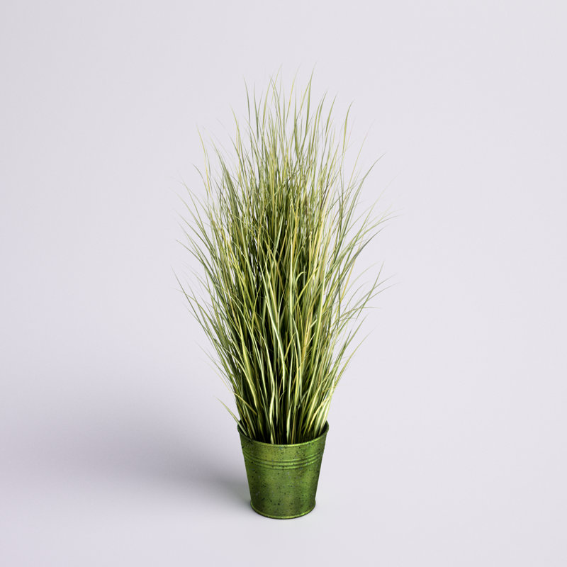 Artificial Potted Native Green Grass., 37" H x 23" W x 23" D