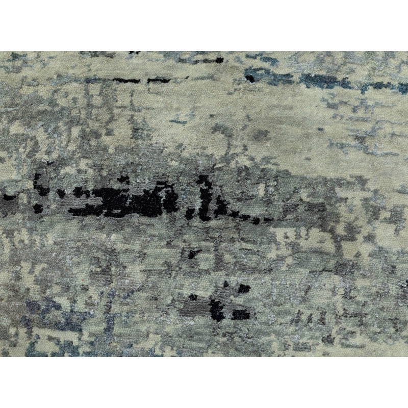 Ivoire de conception unique noué à la main 2 pi x 2 pi 10 Tapis décoratif po Chalsey