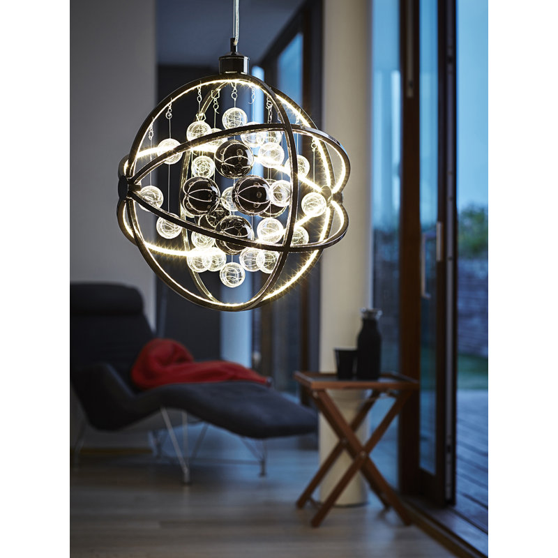Paignt 1 - Light LED Sphere Pendant, Black
