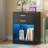 Led Nightstands Set Of 2,nightstand With Charging Station, Bedside Table With Power Outlets And Drawer-1252089477