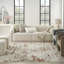 Tapis beige / gris en polyester / polypropylène tissé à la machine Addie-1232484282-1245221346