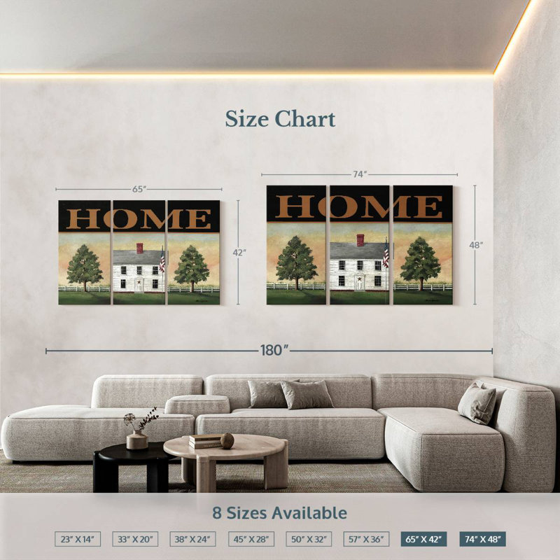 Kema Colonial Home Wall Sign, 42" H x 65" W