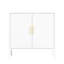 Classeur en métal blanc avec 2 portes et tablettes, verrouillable pour les papiers de bureau, objets de valeur dans une salle de sport, acier laminé à froid à haute résistance, structure stable, dimensions 32,23, démontable, assemblage