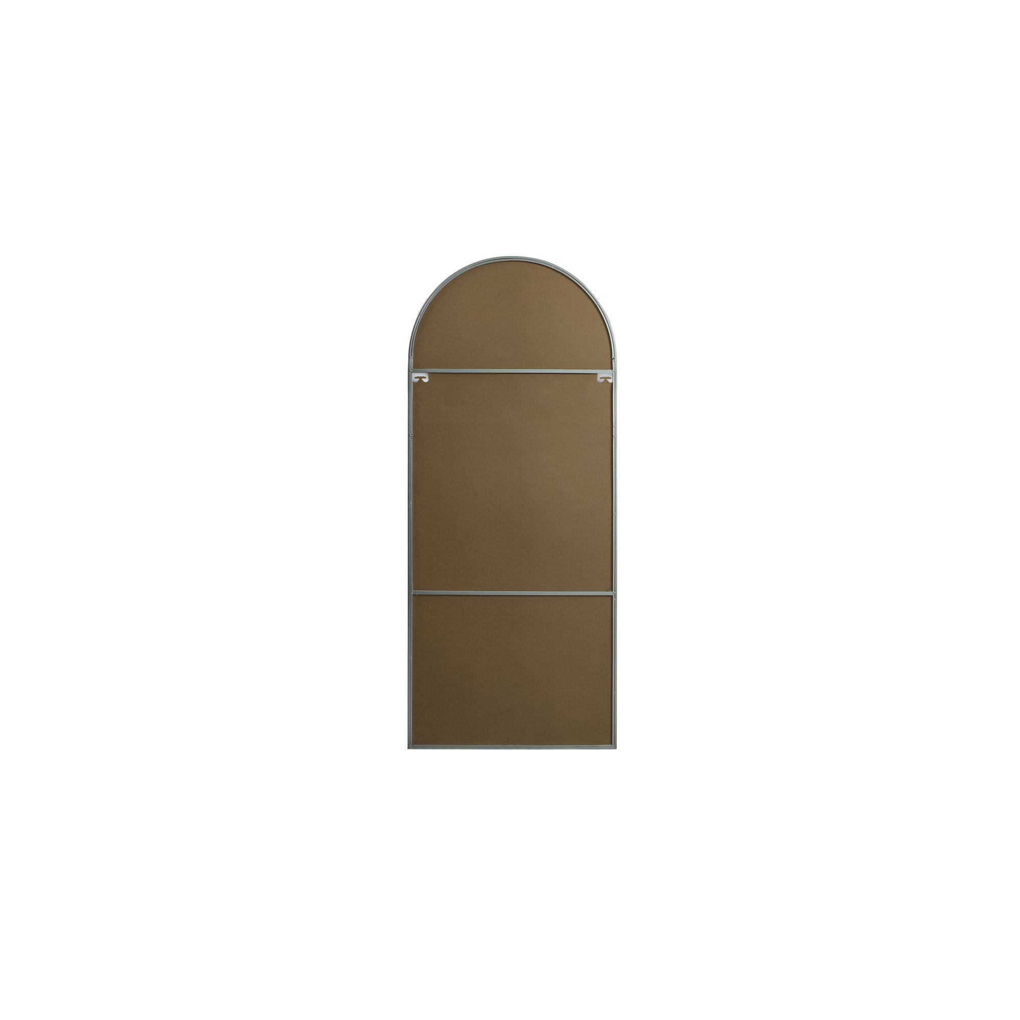 Sabine Metal Arch Wall Mirror, 76" x 32", Silver