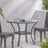 Round Wicker Rattan Side Table With Built-In Glass, Stylish Patio Tables Wicker Coffee Table For Outdoor Outside Patio Porch, Grey