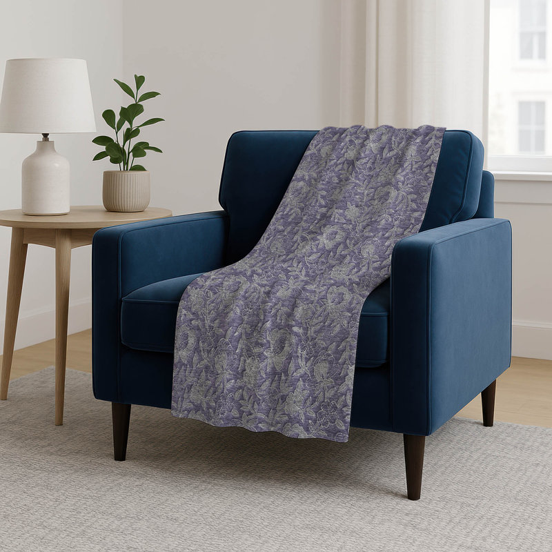Jeté floral Sherpa ASB771 Addison, Eggplant Floral 2