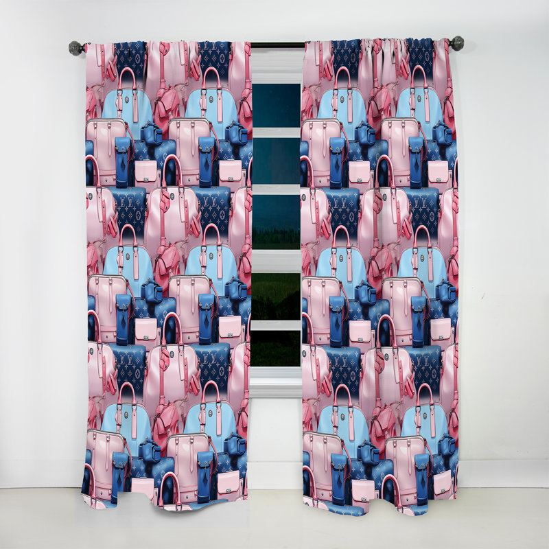 Populaire chic Carsley L bagage I - rideau en plumes glamour - obscurcissant velours - 1 panneau, L 52 po x L 63 po
