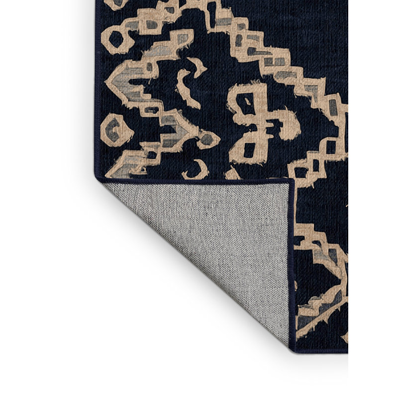 Machine Washable Gray Area Rug, Rectangle 5' x 8'