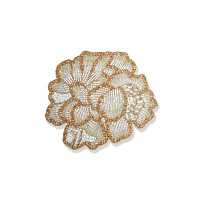 The "Art Deco Bloom" Beaded Charger