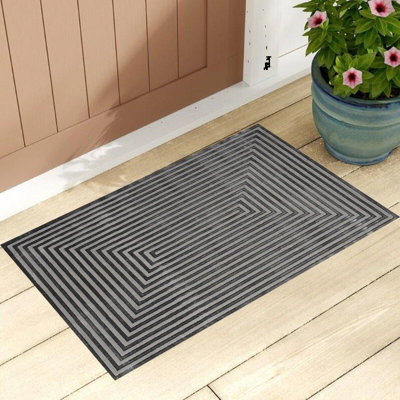 Striped Flokati Area Rug