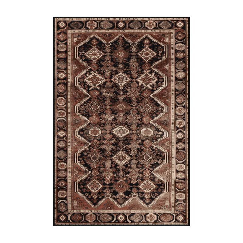 Tapis brun lavable à la machine, Rectangulaire 8 pi x 10 pi