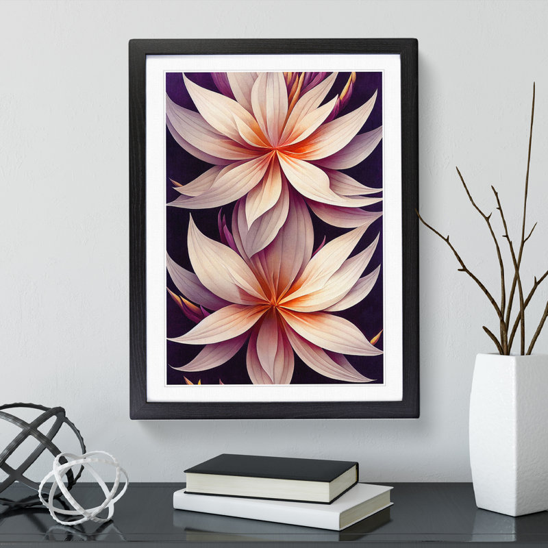 The Dignified Flowers - Framed Print, 64cm H x 46cm W x 2cm D, Black Framed