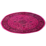 Overdyed Hand-Knotted Wool Modern-Contemporary Pink Area Rug 6' 1" x 6' 1"