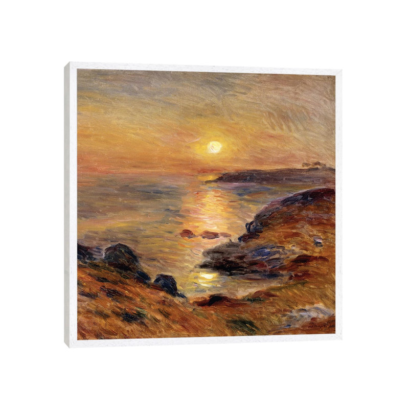 The Setting Of The Sun At Douarnenez; Couche De Soleil A Douarnenez, 1883 by Pierre-Auguste Renoir - Painting on Canvas