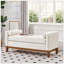 Grand repose-pieds rembourré en tissu avec coussins-129506401