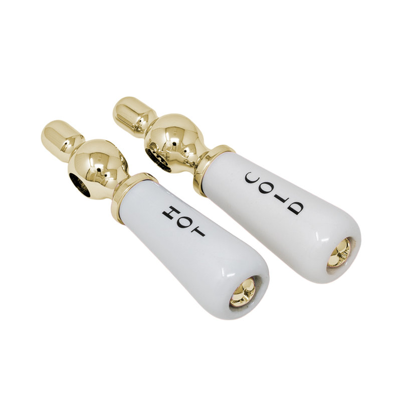 Poignée levier de température en porcelaine Strom Living P0206, Laiton ultra enduit