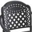 Chaise de patio en fonte d'aluminium 4 pièces avec cadre noir-130027491-130027493