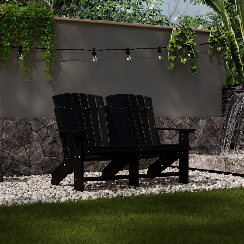 Chaise Adirondack double Heritage, Noir