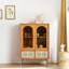 Armoire d'appoint en verre et rotin