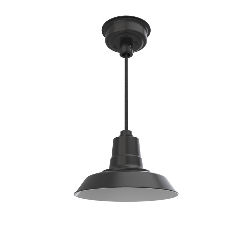 Haleigh 1 - Light LED Single Pendant, 72" H x 12" W x 12" D, Matte Black