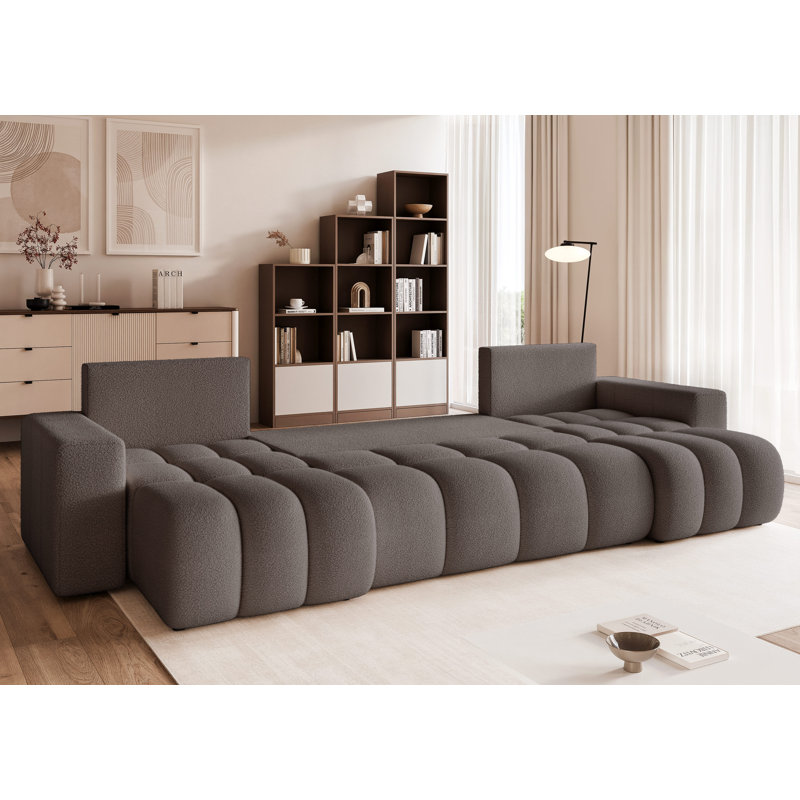 5 Seater Sofa Bed, Dark Grey