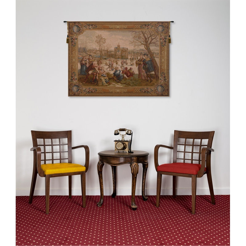 Loom Woven Cotton Blend Wall Hanging, 58" H x 78" W x 0.1" D