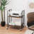 Metal 2-Tier Rolling Cart, Foldable Portable Storage Shelves With Locking Wheels For Kitchen, RV