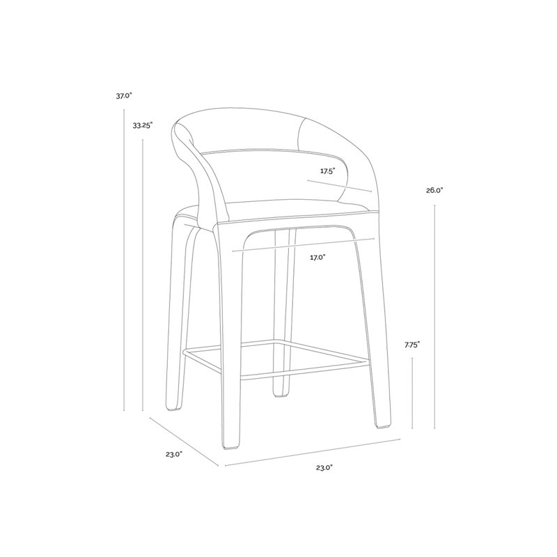 Atika Upholstered Bar Stool, Ivanhoe Pine, Bar Stool (29.75" Seat Height)