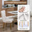 Ensemble de table à manger ronde 5 pièces pour 4 personnes, table de cuisine ronde en verre de 91 cm avec base en métal en forme de X et 4 chaises capitonnées en velours (ensemble de 5)-653396800-653396802