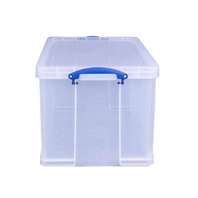 Brayden Studio® 84L Storage Container w/Snap Lid & Clip Lock Handle, Clear