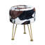 33cm Wide Round Animal Print Footstool Ottoman