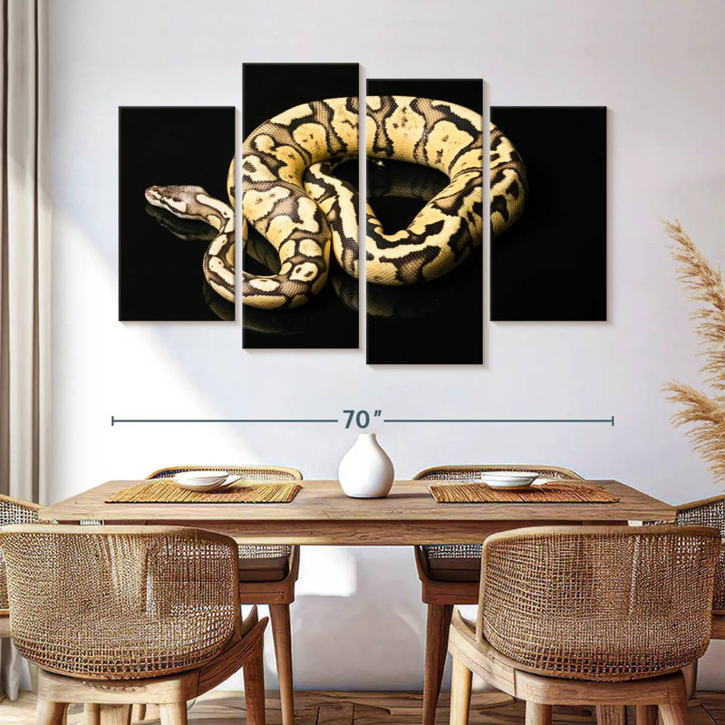 Brampt Female Python Snake, 42'' H x 68'' W