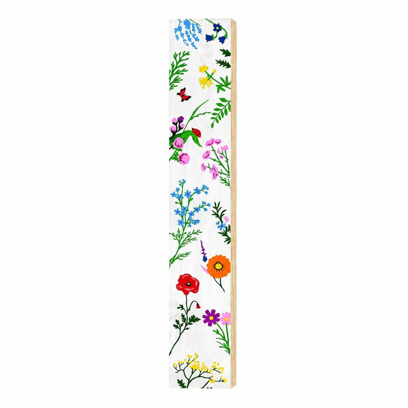 Panneau de véranda floral en bois massif 47 po