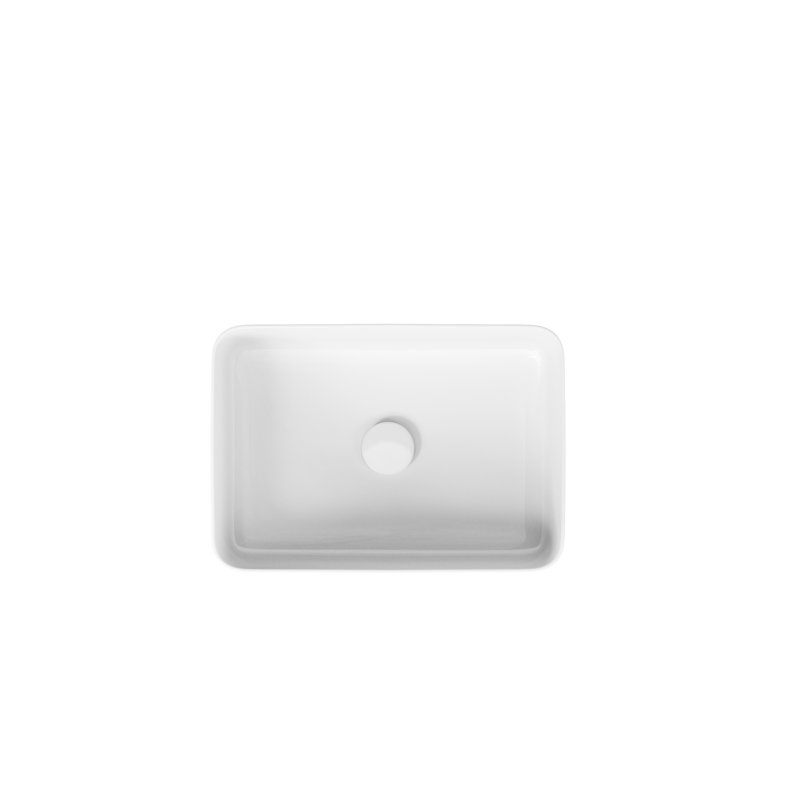 Cersanit 495mm L x 345mm W White Ceramic Rectangular Sink