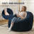 Bean Bag Chairs For Adults, Comfy Beanbag Giant Bean Bag Chair With Spacious Design Bean Bag Couch With Armrest, Large Bean Bag Chair With Memory Foam Filler For Living Room Bedroom-2043007562