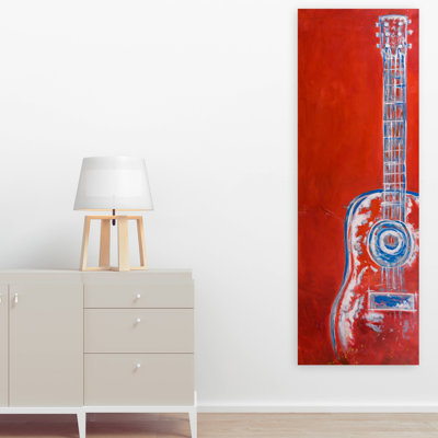 Stoneburner " Modern Red Abstract Guitar "