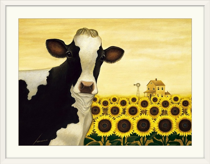Luton tournesol «Lowell Herrero», reproduction d'art en rouge, H 18 po x l 24 po x P 1,25 po, Toile