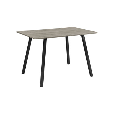 48-Inch Rectangular Dining Table with Grey Laminate Top, MDF Kitchen Table for Dining Room