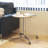 Movable Adjustable Coffee Table 360 Swivel Counter Bar Height Aluminum Star Base Movable-113143196-113140715-106360281