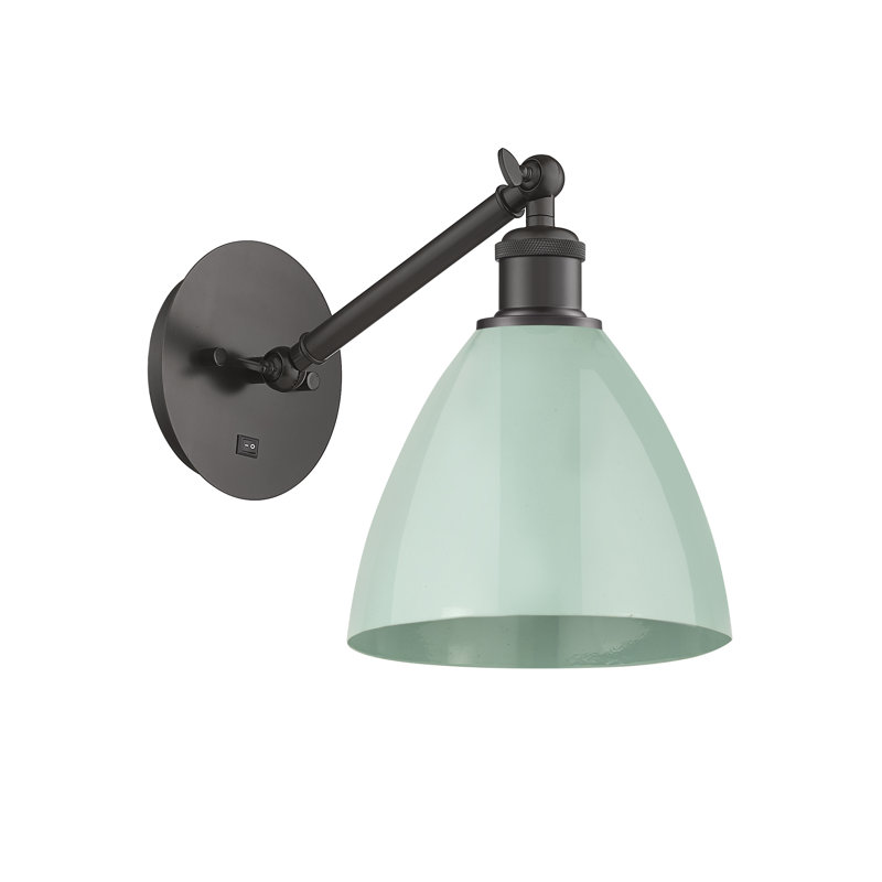 Armed Sconce, Seafoam, Oil Rubbed Bronze