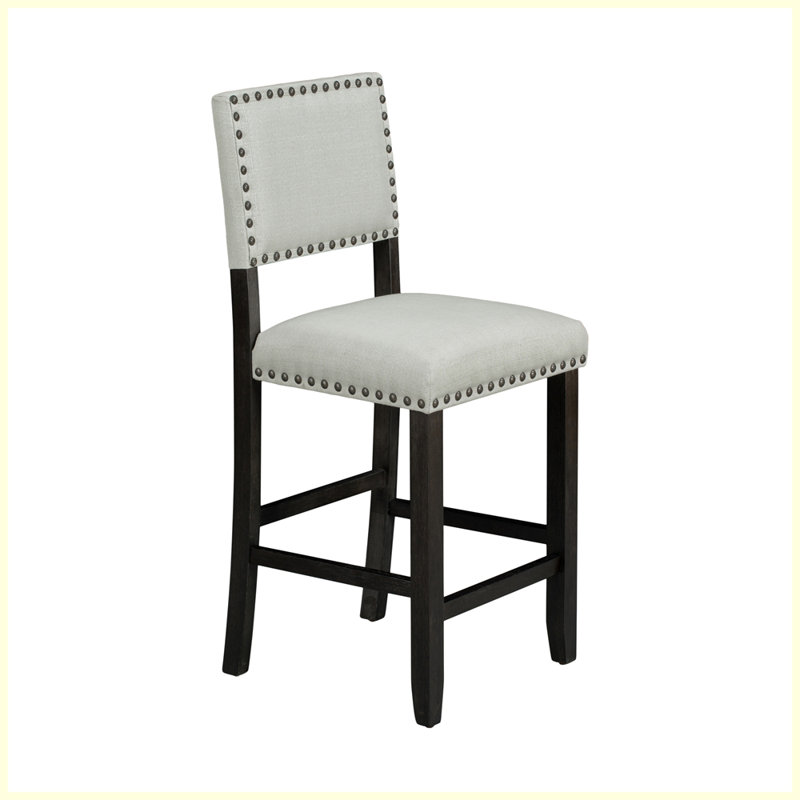 Classic 5-Piece Counter Height Dining Set with 4 Chairs, Espresso, Espresso/White