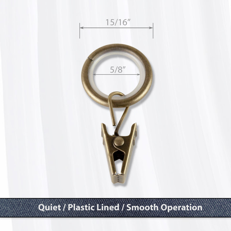 Anneaux de rideau Widmer, 9/16", Laiton antique