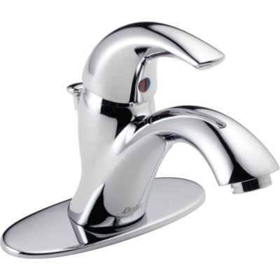 Robinet de salle de bain monotrou Classic avec ensemble de drain, robinet de lavabo de salle de bain à poignée simple