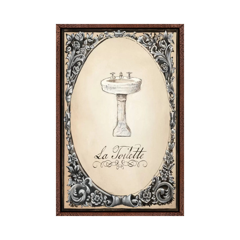 Le Petit Spa II by Emily Adams - Print on Canvas, Classic Brown Wood Framed, 66.04 cm H x 45.72 cm W