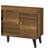 Brown Tv Stand Accommodating 50-59 Inch Tvs. 2 Storage Shelves & 1 Cabinet. Modern Entertainment Centre For Living Space. Functional Open Shelf Electronic Goods. Hidden Mid-Century Style Design.
