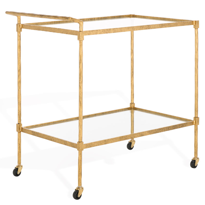 Tenasia Metal And Glass Bar Cart