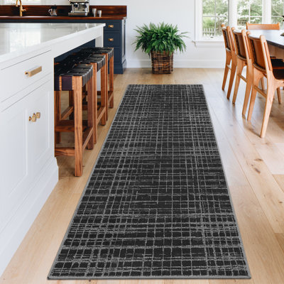 Tapis moderne antidérapant à carreaux lavable à la machine avec envers en caoutchouc pour le salon, la chambre à coucher, la salle à manger, le bureau, la salle de jeux et la chambre de bébé