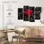 Ensemble de 4 pièces de roses rouges gothiques sur toile-1125689184